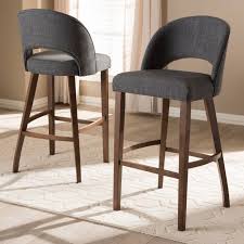 Maybe you would like to learn more about one of these? Baxton Studio Melrose Mid Century Modern Dark Grey Fabric Walnut Finished Wood Bar Stool Set Of 2 Melrose Dark Grey Bs
