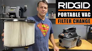Press down on the outside edges of the filter until the rubber gasket on the bottom of the filter seats securely around the base of the filter cage and. How To Change A Shop Vac Filter Ridgid Portable Vac Youtube