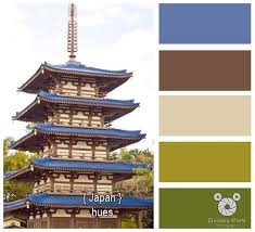 Here Is The Color Pallet Of Japan In Epcot At Walt Disney World Paint Color Palettes Color Of Life Color Themes