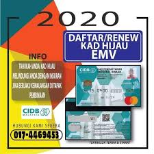 Harga dan cara renew kad hijau cidb online 2020 my panduan. Get Kad Hijau Emv Png Kadgallery