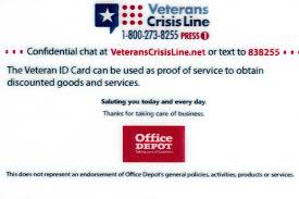Id cards with expiration dates after july 31, 2021, must be replaced by their expiration date. Va Id Cards Include Office Depot Logo Military Com