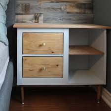 How To Build A Mid Century Inspired Ikea Bedside Table Hack Diy Ikea Bedside Bedside Table Ikea Ikea Hemnes