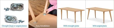 At least 1, and, even better, 1 ½ for larger tables. 8 Easy Ways To Attach Table Legs Tablelegs Com