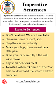It can end in a period (full stop) or an exclamation mark, depending on the forcefulness of the command. Imperative Sentence Definition Imperative Sentence 100 Examples Lessons For English
