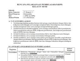 Rpp format terbaru ini terdiri 3 (tiga) komponen yang diantaranya tujuan pembelajaran, kegiatan pembelajaran dan penilaian (asesmen). Rpp 1 Lembar Mtk Kelas 5 Sd Mi Antapedia Com