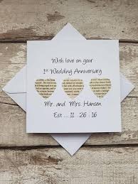The main design is a the white anniversary card will be posted to you with a white envelope in a bubble wrap envelope to. Personalised 1st Wedding Anniversary Card Handmade First Etsy Anniversary Cards Handmade Wedding Anniversary Cards Paper Anniversary