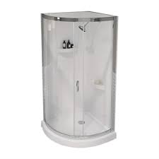 Ove Decors Shower Stalls Enclosure Breeze 3 Breeze Corner Shower Kit W Base Walls Corner Shower Kits Corner Shower Shower Stall Enclosures