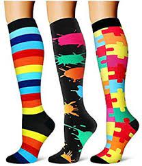 Amazon Com Compression Socks 3 Pairs Compression Sock For Women Men Best For Running Athletic Womens Compression Socks Compression Socks Athletic Sports