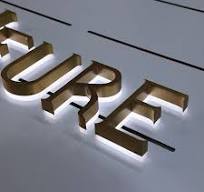 Wholesale Metal Backlit Channel Letters Brush Stainless Steel Back Lit Sign  for Stores