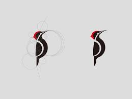 Woodpecker Simple Logo Design Branding Design Logo Logo Design