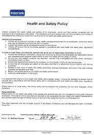 State your general policy on health and safety at work, including your commitment to managing health and safety and your aims. Group Health And Safety Policy Health Safety And Environment