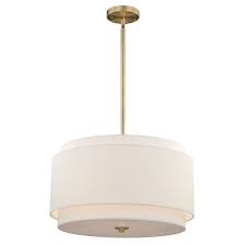 Vaxcel Burnaby Matte Brass Four Light Pendant P0192 Brass Pendant Light Drum Chandelier Drum Pendant