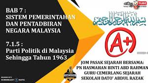 Disebabkan parti pribumi bersatu malaysia (ppbm) masih lagi tidak menentukan hala tuju parti dan kepimpinan. Ting 5 Bab 7 7 1 Parti Politik Di Malaysia Sehingga 1963 Youtube