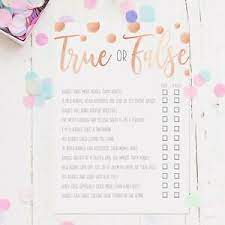 You can use this swimming information to make your own swimming trivia questions. Baby Shower Games True Or False Quiz Trivia Boy Girl Unisex Rose Gold Polka X20 Ebay