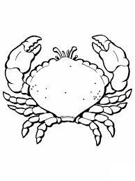 Crab with a heart pattern. Free Printable Crab Coloring Pages For Kids