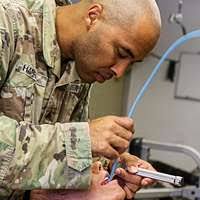 U.S. Navy Ensign Benjamin Bergman, a registered nurse