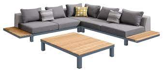 Shop allmodern for modern and contemporary sectional outdoor sofas + sectionals to match your style and budget. Polo 4 Piece Outdoor Sectional Set Dark Gray Modern Accent Pillows Contemporary Outdoor Lounge Sets By Hedgeapple Setodpo4se Houzz
