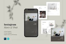 Download Minimalist Business Instagram Post Story Template In Social Media Templates On Yellow Images Creative Store PSD Mockup Templates