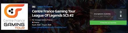 Bas précédent suivant s'enregistrer pour contribuer. Inscrivez Vous Pour Le Deuxieme Tournoi League Of Legends Du Centre France Gaming Tour Clermont Ferrand 63000