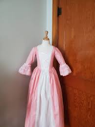 Girls Pink Colonial Dress Size 7 8 Ready To Ship By Bonnetsanddresses On Etsy Colonial Dress Dresses Pioneer Clothing