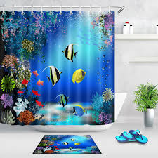 Choose the best quality of amazing fish fabric for your construction projects or textile properties at varied prices. The Underwater World Fabric Shower Curtain Liner Bathroom Set Ocean Fish Seaweed Bathroom Supplies Accessories Garden Curtains