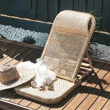 Rattan Beach Chair Handmade Rattan Folding Beach Chair With Backrest Portable Multifunctional Leisure Chair Beach Chairs Aliexpress