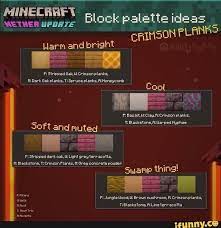 Spruce planks, coot frbasalt, hi. Auhecrafy Block Palette Ideas Plane Warm And Bright Fistripped Dak Hicrinson Planks Fidark Oak Planks T Spruce Planks Coot Frbasalt Hi Planks Huphae Soft In 2021 Minecraft Designs Minecraft Decorations Minecraft Projects