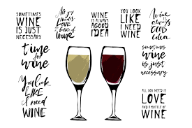 Wine Quotes Set Pre Designed Illustrator Graphics Creative Market
