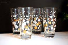 Polka Dot Confetti Drinking Glasses Set Of 4 White Metallic Gold 28 00 Via Etsy Confetti Good Credit Student Finance