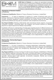 Global investment research division, research business analyst. Transaction Research Analyst Jobs In Lahore At Exim Bank Of Pakistan On January 27 2021 Paperads Com