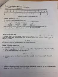 Please visit all length units conversion to convert all length units. Solved Model 2 Definitions Of The Inch And The Foot 2 54 Chegg Com