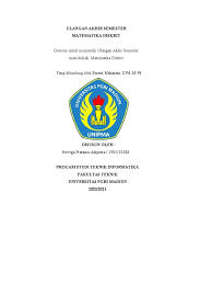 Matematika diskrit kode matakuliah : Uas Matematika Diskrit Novega Pratama Adiputra 1905101086 3c Tif
