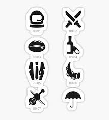 Black And White Umbrella Academy Pegatinas The Umbrella Academy Umbrella Academy Logo Umbrella Art