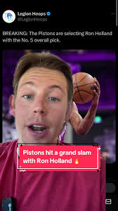 Pistons hit a grand slam with this pick #pistons #nbadraft #ronhollan...