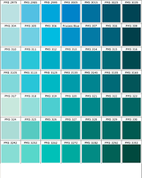 32 prototypic teal aqua color chart