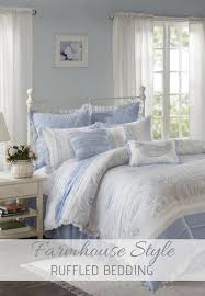 Vintage olive buckets add some of that rustic feel that calls out to times that i've visited provence. Light Blue Farmhouse Comforter Novocom Top