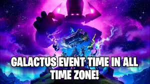 An ominous countdown in the fortnite lobby, in midas' room in the battle pass menu, and above the central agency building on the map is marking the time. Fortnite Galactus Event Time In All Time Zone Youtube