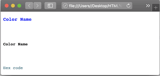 Html Font Color Text Color Codes Tag Css Style Css Style Color Coding Text Color