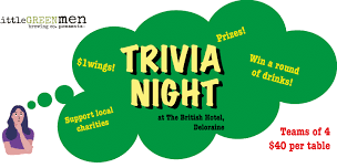 Trivia night at The British