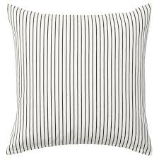 Ingalill Cushion Cover White Dark Gray Stripe Ikea Cushion Cover Striped Cushions Cushions