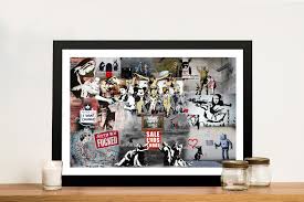 Shop art.com for the best selection of banksy wall art online. Banksy Collage Framed Wall Art Prints Artwork Online Australia