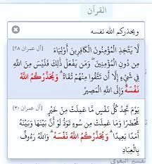 ويحذركم الله نفسه مرتان في القرآن في آل عمران ٢٨ آل عمران ٣٠ quran verses holy quran verses