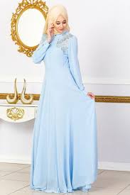 Dantel Aplikeli Tesettur Abiye Elbise 8015 Buz Mavisi Dresses Formal Dresses Long Dresses With Sleeves