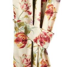Gosford Paprika Floral Cotton Pencil Pleat Ready Made Curtains Floral Curtains Floral Fabric