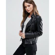 Barney S Original Biker Jacket 110 Liked On Polyvore Featuring Outerwear Jackets Black Leather Moto Leather Jacket Girl Jackets Latest Fashion Clothes