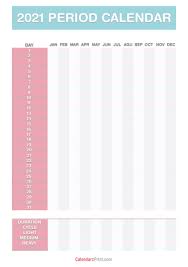 The year 2021 is a common year, with 365 days in total. 2021 Period Calendar Free Printable Pdf Jpg Blue Red Calendarzprint Free Calendars Printable Calendars