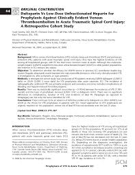 pdf dalteparin vs low dose unfractionated heparin for