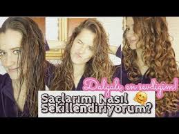 Saclarimi Nasil Sekillendiriyorum Dogal Dalgali En Sevdigim Youtube Sac Dogal Youtube