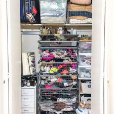 If you're concerned that shelving will look bulky or cluttered in your small bathroom, this dark gray design by small.flat.ideas found on instagram is a great alternative. 8 Amazing Before And After Closet Makeovers
