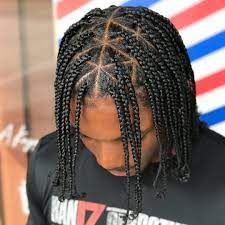 This style works well with a medium sized top hair because when weaved into a braid it will leave hair that is small enough to form a pigtail at the head crown. A K Youtube Aprille Kaye On Instagram A Full Head Of Small Plaits Plaits Pla Mens Braids Hairstyles Plaits Hairstyles Hair Twists Black